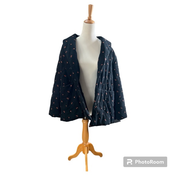 Madewell ditsy floral printed corduroy quilted jacket Large L NEW NWT - Picture 3 of 8